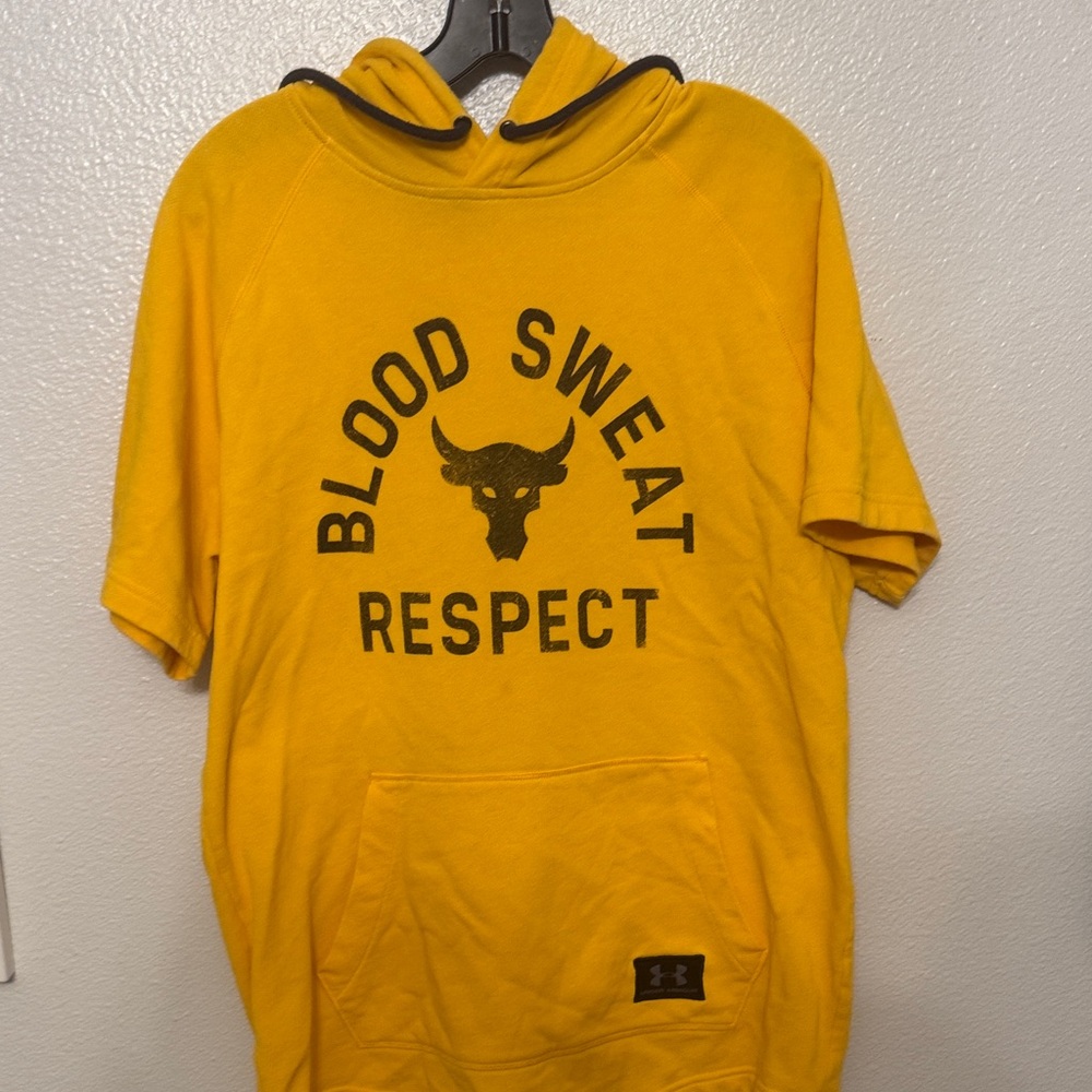 Under Armour Yellow Hoodie with Black Print